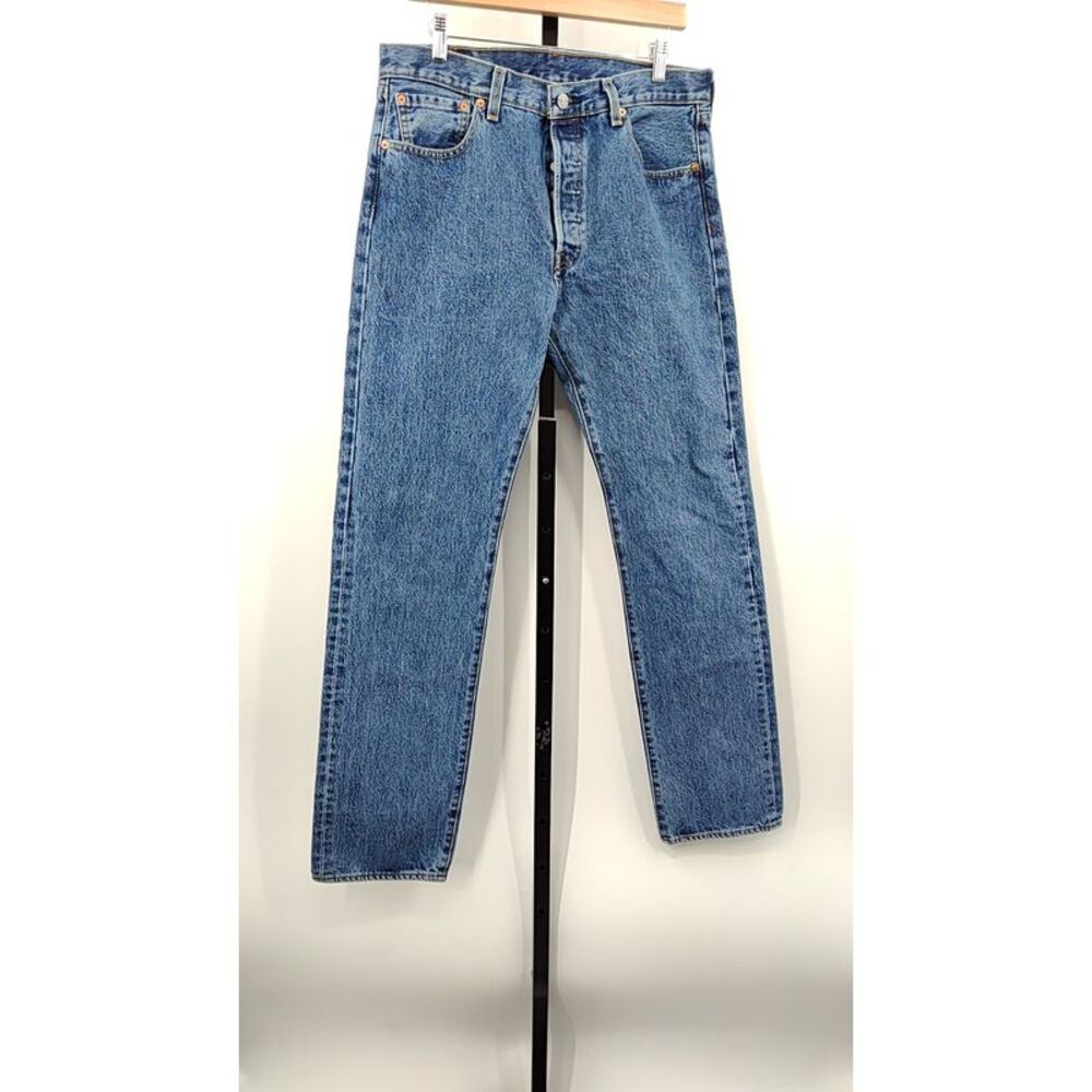 Levi's Wedgie Straight Ankle Jeans Blue Pants 34 - Picture 1 of 3